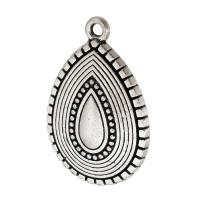 Zinc Alloy Pendler, Teardrop, antik sølv farve forgyldt, Unisex, sølv, nikkel, bly & cadmium fri, 19x29x3.50mm, Hole:Ca. 2mm, Solgt af KG