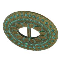 Sinc Alloy Buckle Lorg, dath cré-umha antique plátáilte, DIY, nicil, luaidhe & caidmiam saor in aisce, 43x33x6mm, Díolta De réir KG