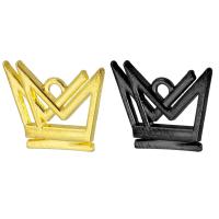 Zinc Alloy Crown Pendler, forgyldt, Unisex & hule, flere farver til valg, nikkel, bly & cadmium fri, 17.50x14.50x2mm, Hole:Ca. 2mm, Solgt af KG