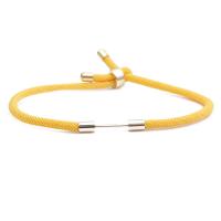 Milan Cord Armband, mit Edelstein & Messing, goldfarben plattiert, unisex & verschiedene Stile für Wahl, keine, Länge 16-21 cm, verkauft von PC