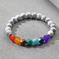 Gemstone Bracelet Round elastic & Unisex & faceted Length 18-20 cm Sold By PC