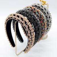 Hair Bands Velveteen with Sponge fashion jewelry & for woman & with rhinestone 30mm Sold By PC