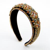 Hair Bands Velveteen with Sponge fashion jewelry & for woman & with rhinestone amber Sold By PC