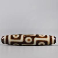 Naturlige tibetanske Agate Dzi Beads, Tibetansk agat, du kan DIY & Unisex, 53x14mm, Solgt af PC