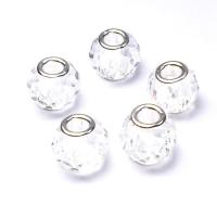 European kristal kralen, Ronde, silver plated, DIY, meer kleuren voor de keuze, 14x10mm, Gat:Ca 5mm, Verkocht door PC