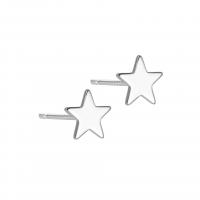 Sterling Silver Jewelry Earring, 925 Sterling Silver, Star, plátáilte, jewelry faisin & do bhean, dathanna níos mó le haghaidh rogha, 5.70x5.40mm, 5Péirí/Lot, Díolta De réir Lot