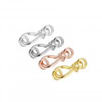 925 sterling zilver Clasp, plated, DIY, meer kleuren voor de keuze, 15.40x5.40mm, 5pC's/Lot, Verkocht door Lot