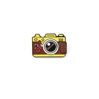 Enamel Brooch Zinc Alloy Camera plated Unisex nickel lead & cadmium free Sold By Lot