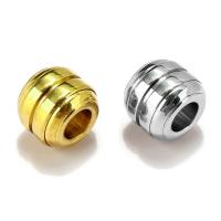 Stainless Steel Large Hole Beads 304 Stainless Steel gold color plated DIY Approx 6mm Sold By Lot