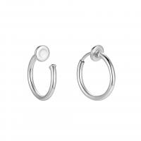 925 Sterling Zilver Oorbel clip, plated, uniseks, meer kleuren voor de keuze, 14mm, Verkocht door pair