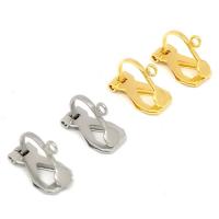 Stainless Steel Clip On Earring Finding 304 Stainless Steel Galvanic plating DIY Sold By PC