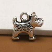 Zink Alloy Animal Hängen, Hund, antik silver pläterad, Vintage & Unisex, silver, nickel, bly och kadmium gratis, 13x18mm, Säljs av PC