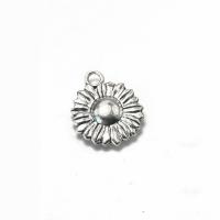 Zinc Alloy Pendants Sunflower antique silver color plated vintage & Unisex silver color nickel lead & cadmium free Sold By PC