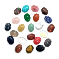 Gemstone Cabochons, Natursten, Oval, du kan DIY & forskellige materialer til valg, flere farver til valg, nikkel, bly & cadmium fri, 18x25mm, Solgt af PC