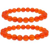 Red Agate Armbånd, Runde, håndlavet, elastisk & Unisex, rød, 8mm, Længde 7.5 inch, Solgt af PC