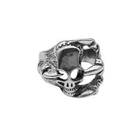 Anillo de dedo de Titantium Acero, Partículas de acero, chapado en color de plata, Joyería & para hombre, tamaño:12, Vendido por UD