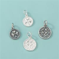 925 Sterling Silver přívěšek, Flat Round, DIY & různé velikosti pro výběr, více barev na výběr, 5PC/Lot, Prodáno By Lot