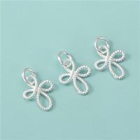 925 Sterling Silver Pendant Chinese Knot DIY & hollow silver color Approx 4mm Sold By PC