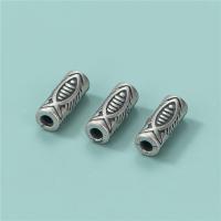 925 Sterling Silver Spacer Χάντρα, DIY, 4x10.80mm, Τρύπα:Περίπου 2.3mm, 5PCs/Παρτίδα, Sold Με Παρτίδα