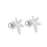 Sterling Silver korut ko, 925 Sterling Silver, Maple Leaf, päällystetty, naiselle, enemmän värejä valinta, 9.70x11.30mm, Myymät Pair