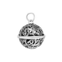 argent sterling 925 Pendentif, creux, argent, 16mm, Trou:Environ 5mm, Vendu par PC