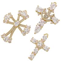 Cubic Zirconia Micro Pave Brass Pendant plated & micro pave cubic zirconia Sold By PC