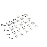 316 Stainless Steel Claw Setting electrolyzation DIY & Unisex original color Sold By PC