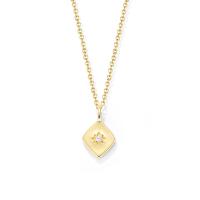 Collane d'argento sterlina, 925 argento sterlina, with 2.36 inch extender chain, placcato, per la donna & con strass, nessuno, 8.73mm, Lunghezza Appross. 15.35 pollice, Venduto da PC