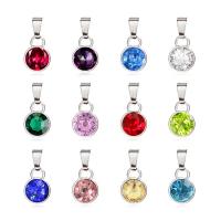 Crystal Pendants 304 Stainless Steel with Crystal Vacuum Ion Plating DIY Sold By PC