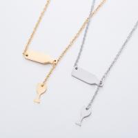 Stainless Steel Jewelry Necklace 304 Stainless Steel Vacuum Plating fashion jewelry & Unisex Length 18 Inch Sold By PC