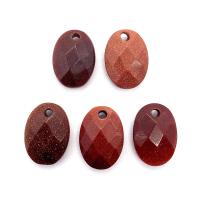 Pendentifs Goldstone, pierre d'or, Naturel & DIY & facettes, rouge, 13x18mm, Vendu par PC