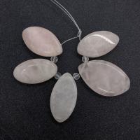 Rose Quartz Pendant Natural & 5 pieces & DIY pink 12*32-22*38mm Sold By Set