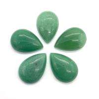 Cabochons Πολύτιμος λίθος, Πράσινη Aventurine, Teardrop, Φυσικό & DIY, πράσινος, 18x25mm, Sold Με PC