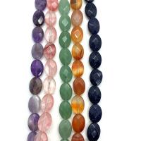 Grânulos de gemstone jóias, Pedra natural, Oval, DIY & materiais diferentes para a escolha & facetada, Mais cores pare escolha, 10x14x6mm, Aprox 15PCs/Strand, vendido por Strand