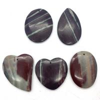 Agate Jewelry Pendants Unisex mixed colors 35x45- Sold By Bag