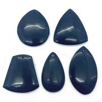 Dubh agate Pendants, Agate Black, unisex, dubh, 35x45-25x55mm, 5ríomhairí pearsanta/Mála, Díolta De réir Mála