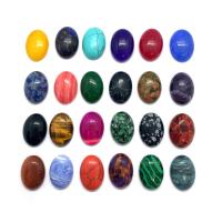 Gemstone Cabochons, Natursten, Oval, du kan DIY & forskellige materialer til valg & forskellig størrelse for valg, flere farver til valg, Solgt af PC