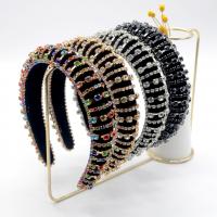 Hair Bands Velveteen with Sponge fashion jewelry & for woman & with rhinestone 30mm Sold By PC