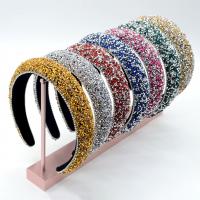 Hair Bands Velveteen with Sponge fashion jewelry & for woman & with rhinestone 30mm Sold By PC