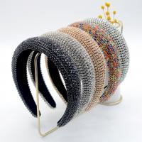 Hair Bands Velveteen with Sponge fashion jewelry & for woman & with rhinestone 30mm Sold By PC