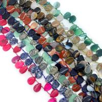 Grânulos de gemstone jóias, Pedra natural, Lágrima, DIY & materiais diferentes para a escolha, Mais cores pare escolha, 13x18mm, Aprox 25PCs/Strand, vendido por Strand