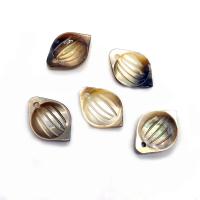 Sea Shell Pendel, Leaf, Carved, forskellige materialer til valg & Unisex, flere farver til valg, 10x13mm, Solgt af PC