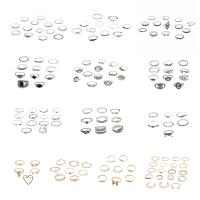 Sada kroužků ze slitiny zinku, Zinek, á, módní šperky & různé styly pro výběr & micro vydláždit kubické zirkony & pro ženy, více barev na výběr, nikl, olovo a kadmium zdarma, 13-17mm, Prodáno By nastavit