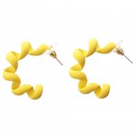 Lo zinco in lega Stud Earring, plastica, with lega in zinco, Ciambella, placcato color oro, gioielli di moda & per la donna, nessuno, 24x30mm, Venduto da coppia