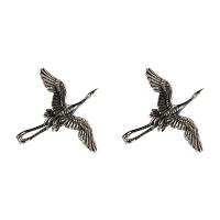 Sterling Silver Jewelry Earring, 925 Sterling Silver, Crane, do bhean, airgid, 23x22mm, Díolta De réir Péire