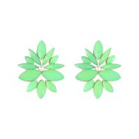 Zinc Alloy Stud Earring fashion jewelry & for woman & with glass rhinestone Sold By Pair