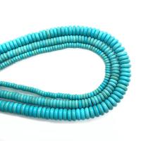 Synthetisch Blauw Turquoise Kraal, Rond plat, DIY & verschillende grootte voor keus, blauw, Per verkocht Ca 38 cm Strand