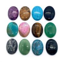 Gemstone Cabochons, Ædelsten, ellipse, du kan DIY & forskellige materialer til valg, flere farver til valg, 30x40mm, Solgt af PC