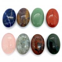 Gemstone Cabochons, Ædelsten, ellipse, du kan DIY & forskellige materialer til valg, flere farver til valg, 30x45mm, Solgt af PC