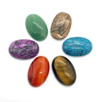 Gemstone Cabochons, Ædelsten, ellipse, du kan DIY & forskellige materialer til valg, flere farver til valg, 20x30mm, Solgt af PC